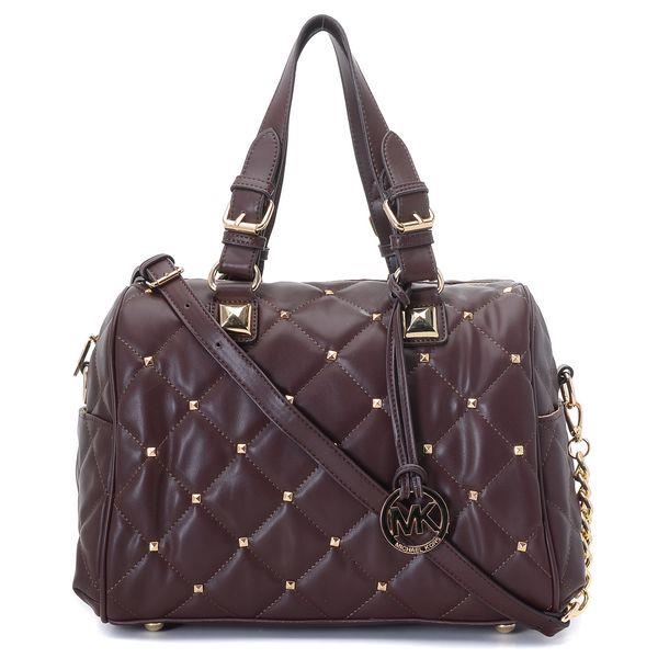 michael kors stud quilted satchel kaffe Engros Counter Ekte 1wgwf